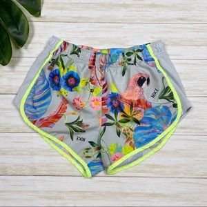 Nike woman’s tropical parrot multicolor shorts